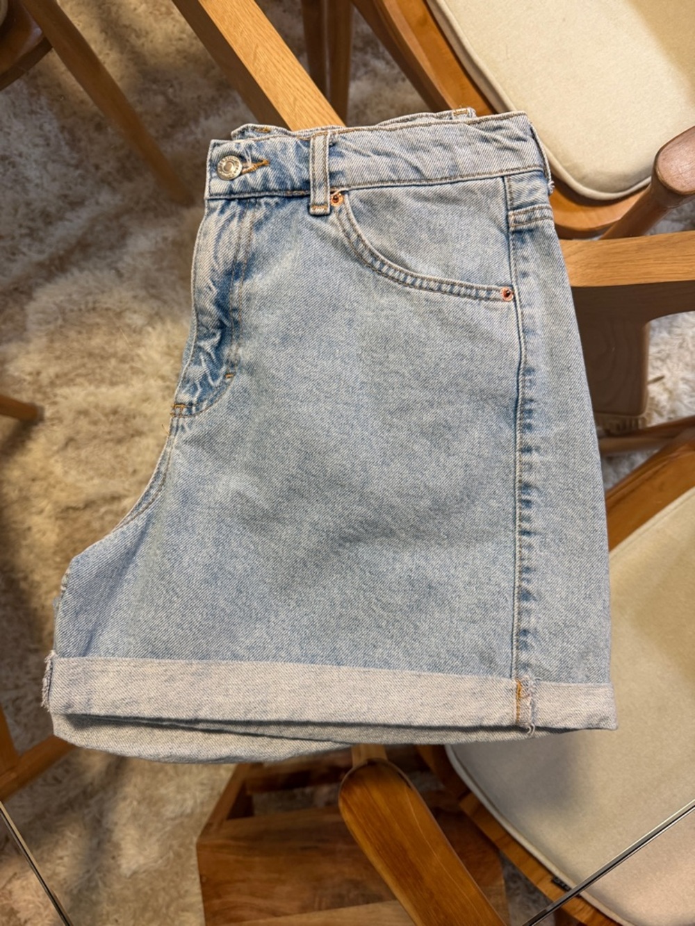 Topshop Light Blue Denim Jean Shorts
